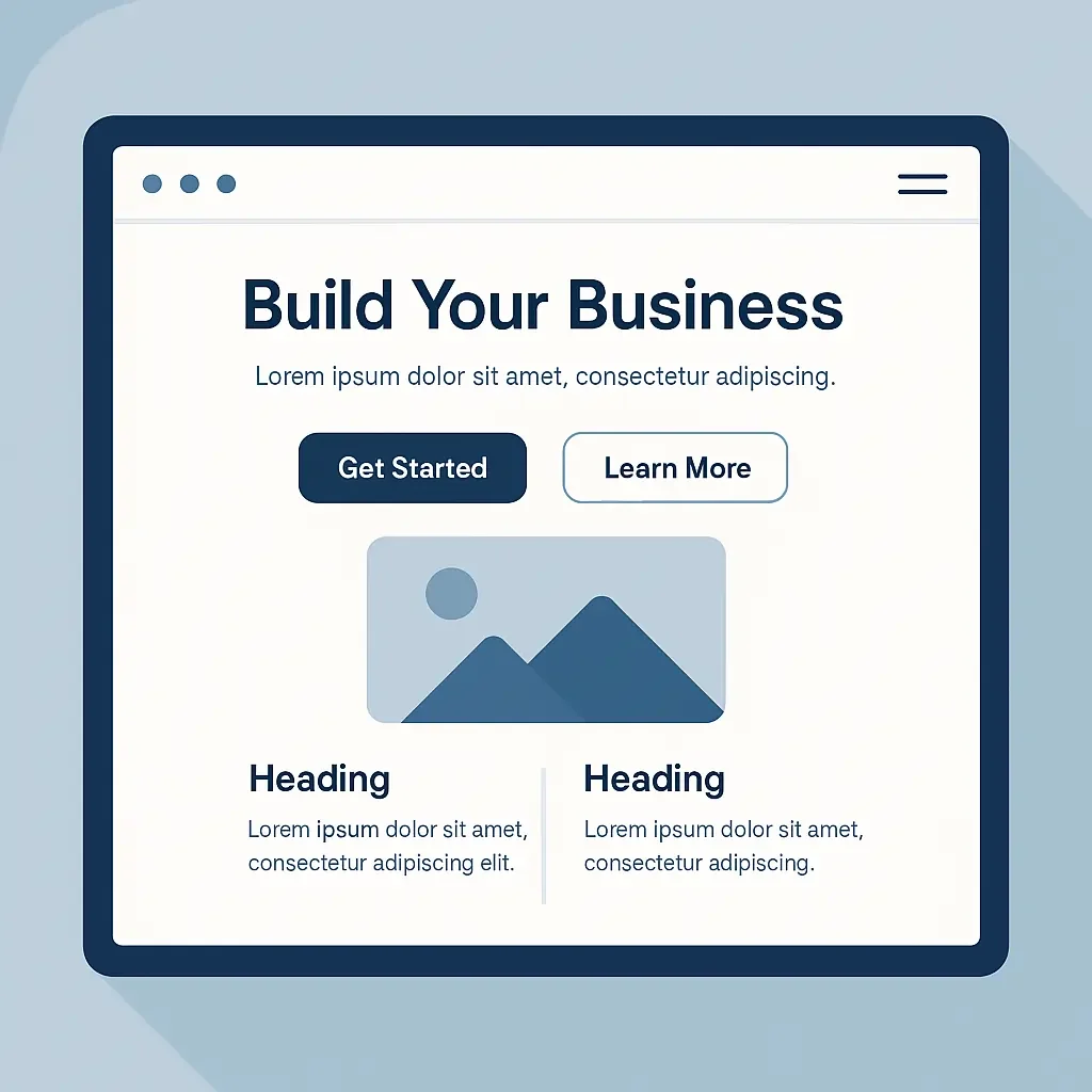 The Importance of Visual Hierarchy in Web Design 1 Modern website layout showing clear visual hierarchy through size, spacing, and color contrast